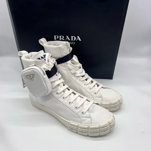 Prada High Top Sneakers With Pouch - Picture 1 of 9